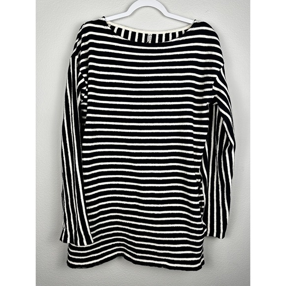Free People Tops - Intimately Free People Tunic Top Small Come On Over Black Cream Striped Textured